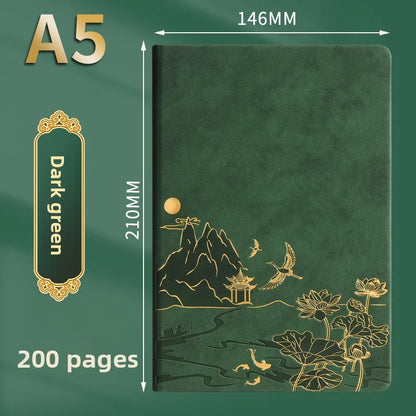 Notebook Set Single Book and Set Selection, Skin Feel and Color Changing PU Material Cover A5 Work Notebook Gift Box Set
