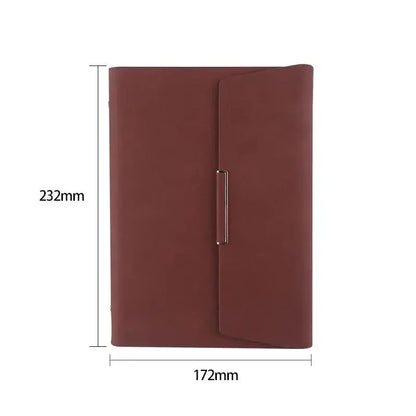 A5 Binder Refillable Planner Faux Leather Notebook Journal with Card Pen Holder Outdoor Journal Planner Agenda DIY Birthday Gift