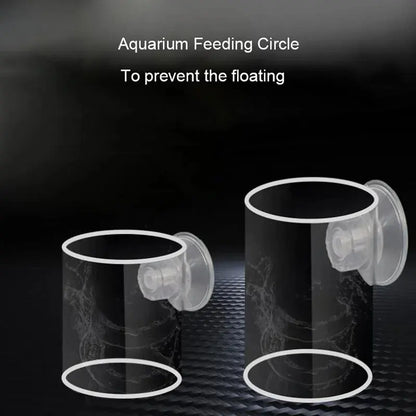 Fish Feeding Aquarium Feeding Ring Fish Tank Station Floating Food Tray Feeder Aquarium Accessory with Strong Suction Cups