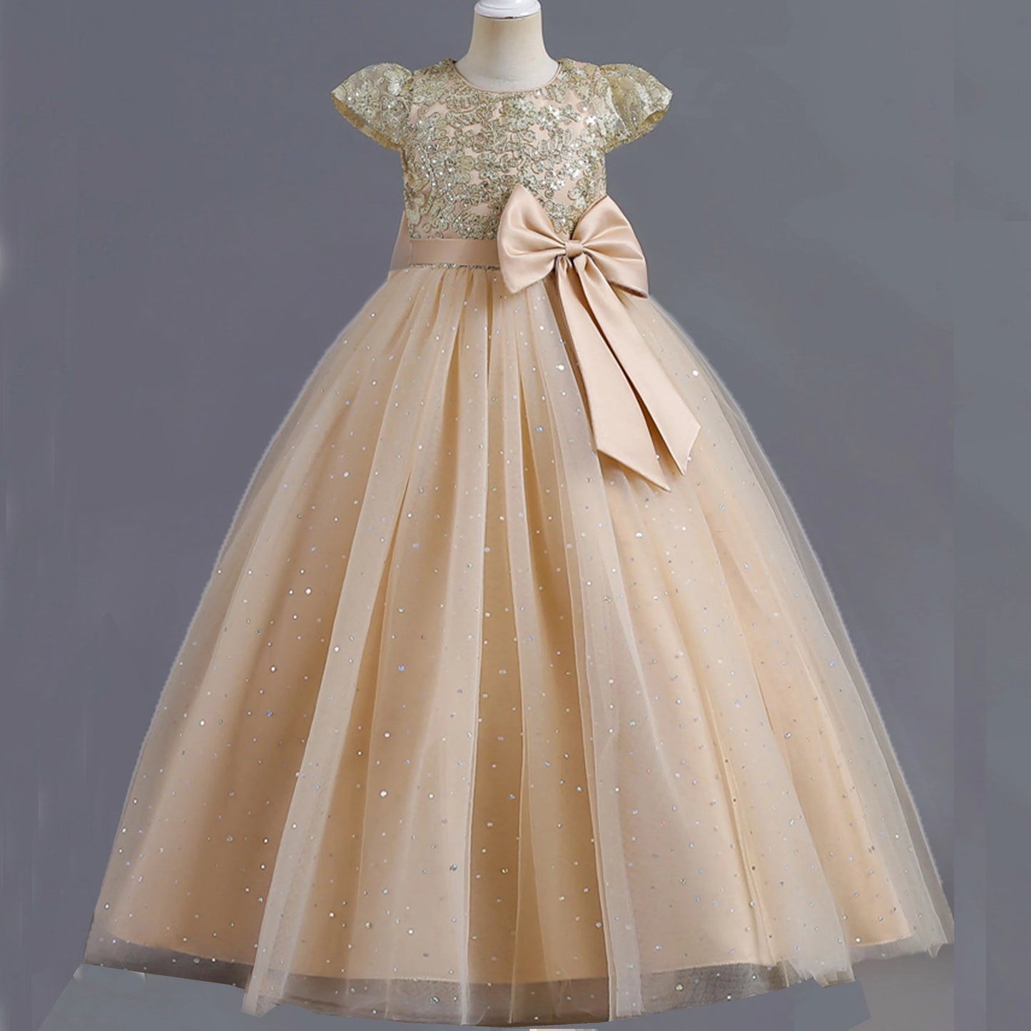 Stunning Little/Big Girls Lace Flower Girl Wedding Bridesmaid Birthday Party Holiday Pageant Easter Prom Fancy Dress