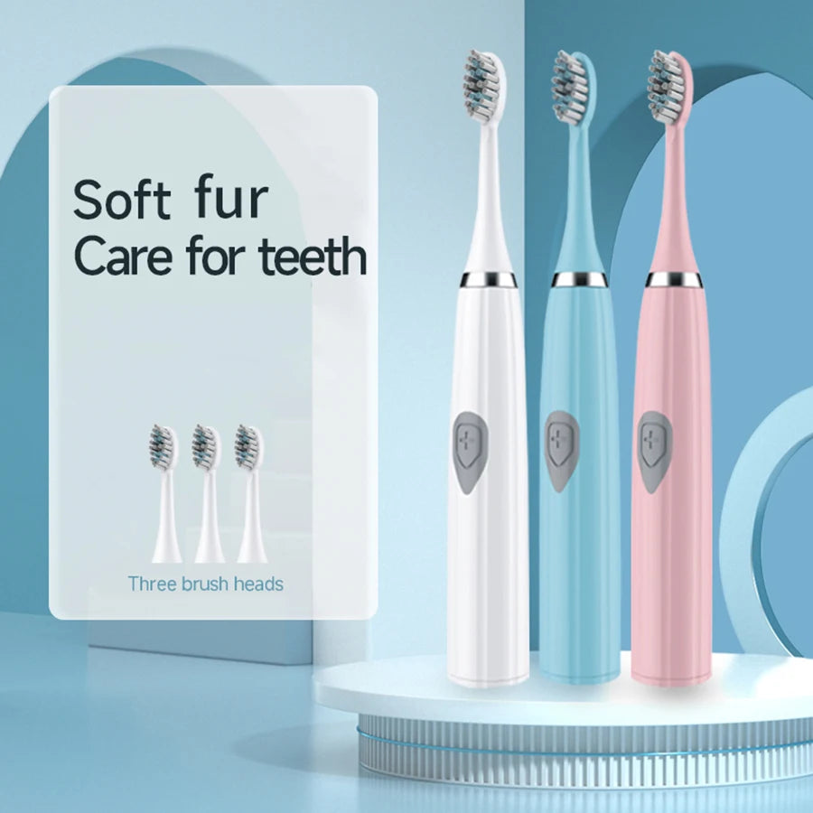 Electric Toothbrush for Adults Soft DuPont Bristle Portable Battery Endurance IPX7 Waterproof Intelligent Effective Oral Care