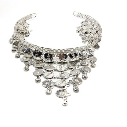 Women Belly Dance Accessories Costume Dancing Coin Sequins Hair Band Headbands