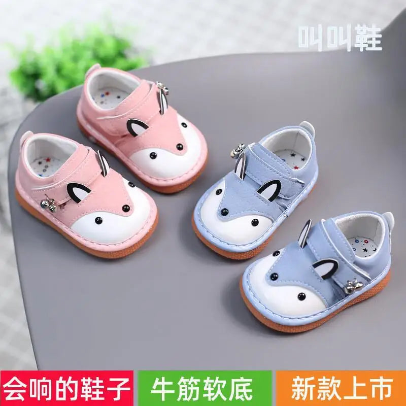 Kawaii Casual Shoe Childrens Shoes Squeaky Baby Shoes Soft Sole Infant Walking Shoes for Boys Girls 1 2 3 Years Old Breathable