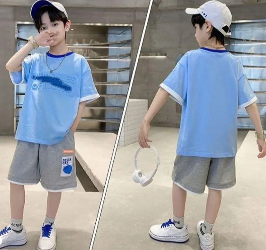 Sportswear Set Men's Children's Sets Boy Clothes Boys Clothing Cartoon Fashion Baby Summer Costumes (Available)