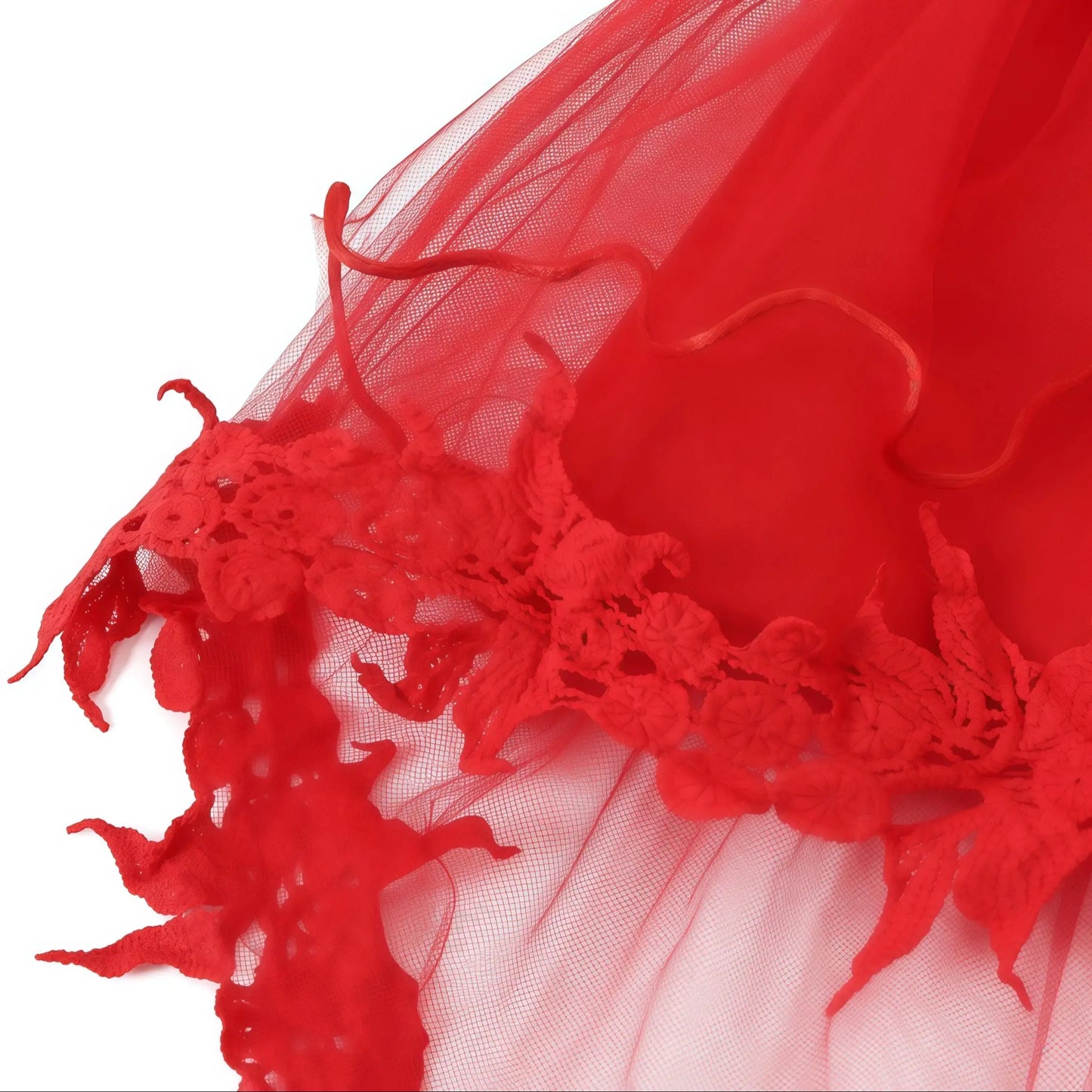 Toddler Girls Party Dress Infant Baby Christmas New Year Red Lace Flower Beaded Princess Dress For Newborns Wedding Baptism Gown