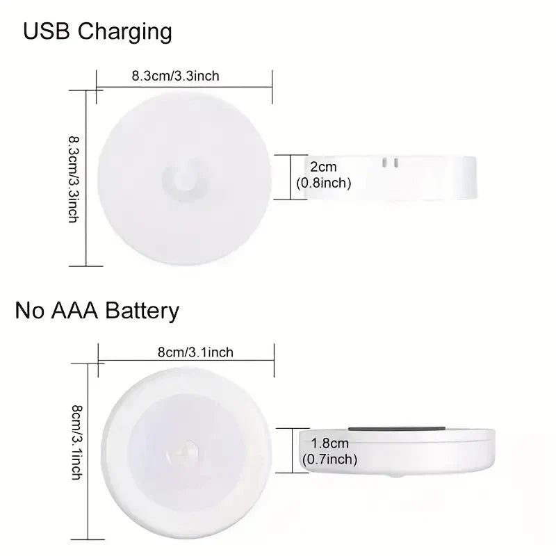 Motion Sensor Night Light - Wireless LED Detector Lamp for Bedroom, Staircase, Closet, and Room Decor-