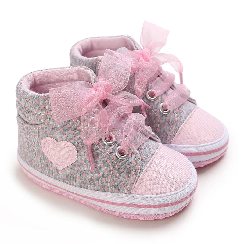 Fashionable Baby Girl Shoes Cute Classic Pink Theme Casual Flat Shoes Soft Sole Comfortable Lightweight Walking Shoes
