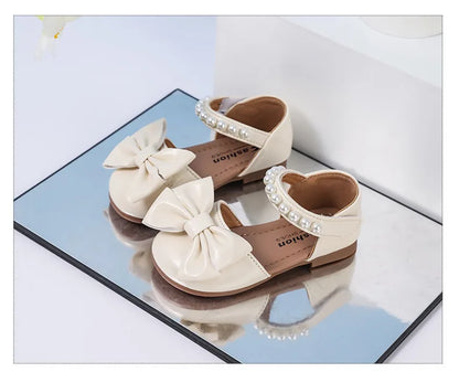 Girls' Sandals and Children's Princess Shoes 2026 Spring New Arrival for Girls Student Rhinestone Bow Performance Shoes
