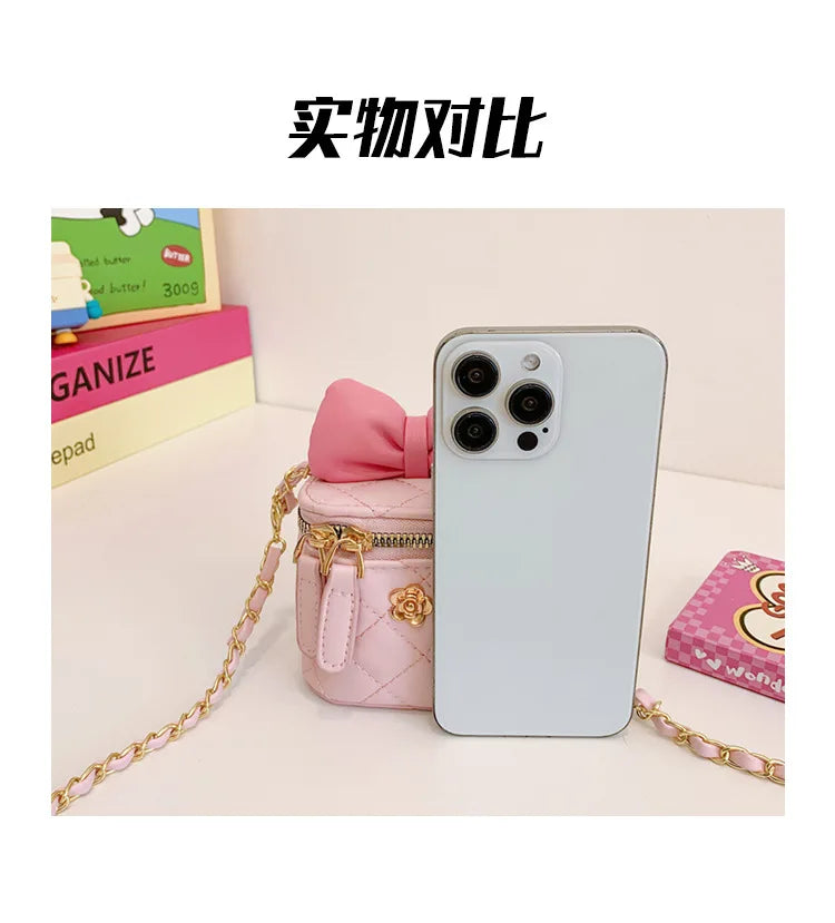 Children Bag New Girl Crossbody Bags Fashion Chain Bags Bow Shoulder Bags Versatile Girl Bag Sweet Princess Bag mochila infantil (Available)
