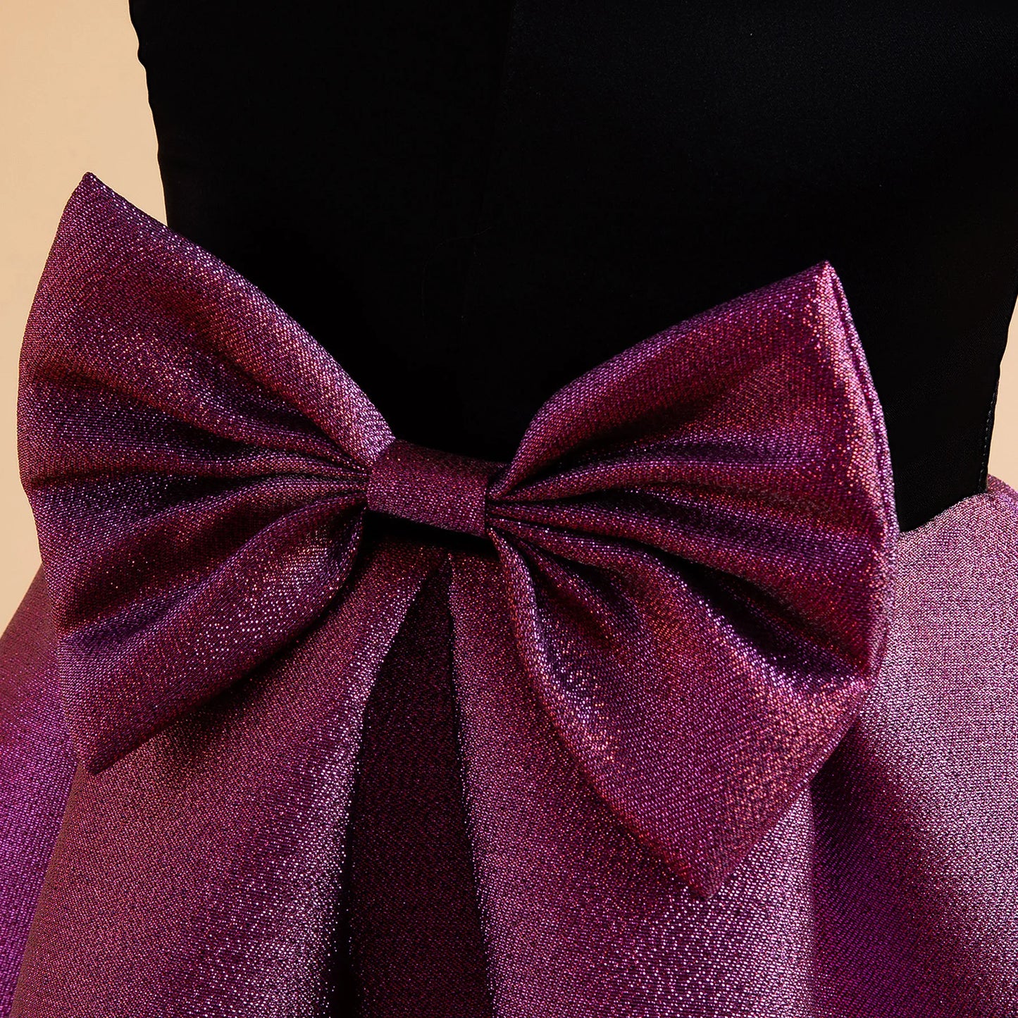 Girls Party Dresses Elegant Irregular Off-Shoulder Bow Decor Gown For Birthday Banquet Formal Evening Prom Luxury kids clothes