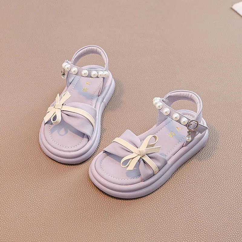 Girls' Shoes Children's Princess Sandals 2025 New Summer Summer Baby Soft Soled Ocean Beach Big Children's Sandals