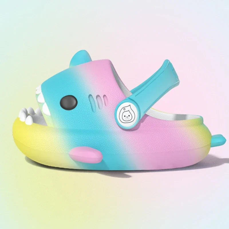 Gacimy Summer Cartoon Sandals For Children Fashion Shark Outdoor Boys And Girls Slippers Waterproof Non-slip Beach Baby Shoes (Available)
