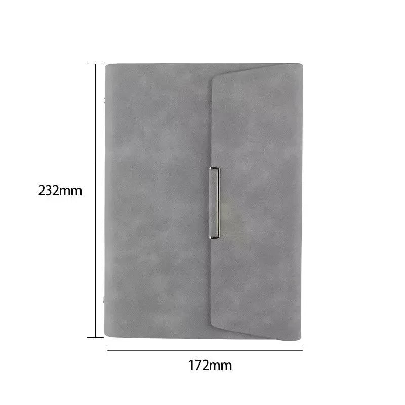 A5 Binder Refillable Planner Faux Leather Notebook Journal with Card Pen Holder Outdoor Journal Planner Agenda DIY Birthday Gift