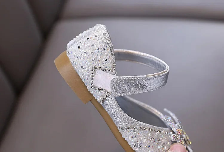 Spring Autumn Kids Fashion Leather Shoes 2025 New Girls Causal Performance Shoes Shallow Princess Ballet Children's Flat Shoes