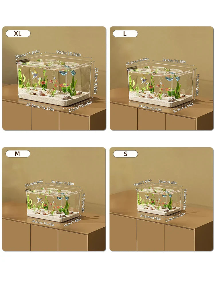 Desktop Fish Tank Bangladesh Transparent Aquarium - Small China Town