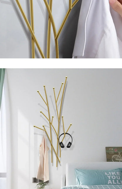Bedroom Coat Rack House Entrance Hall Standing Clothes Hanger Design Hook Hat Nordic Coat Racks Stores Perchero Home Furniture