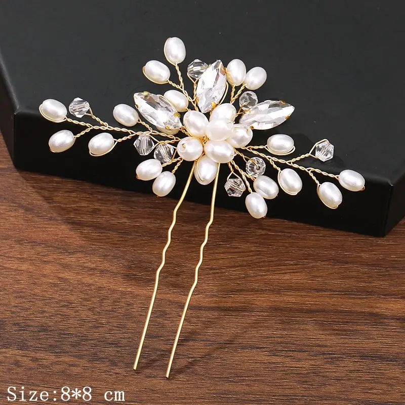 Hair Pins Hair Accessories For Women Wedding Accessories Hair Clips Jewelry Pearl Rhinestone Flower Hair Clip Pins Headpiece