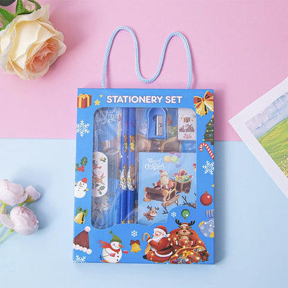 6Pcs Creative Children Stationery Set Cartoon Pencil Sharpener Eraser Note Book Ruler Pencil Kawaii School Supplies Gifts