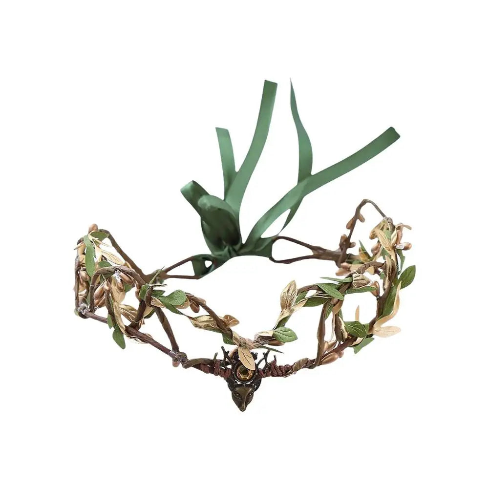 Elven Crown Elf Tiara Vine Headpiece Fairy Witch Diadema Crown Gothic Headband Woodland Dress Bridal Wedding Hair Accessories