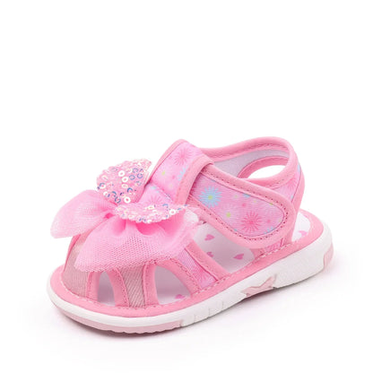 Baby Girls Baby Girls First Walking Indoor Outdoor Toddler Shoes With Squeaky Beautiful Design And Soft TPR Sole