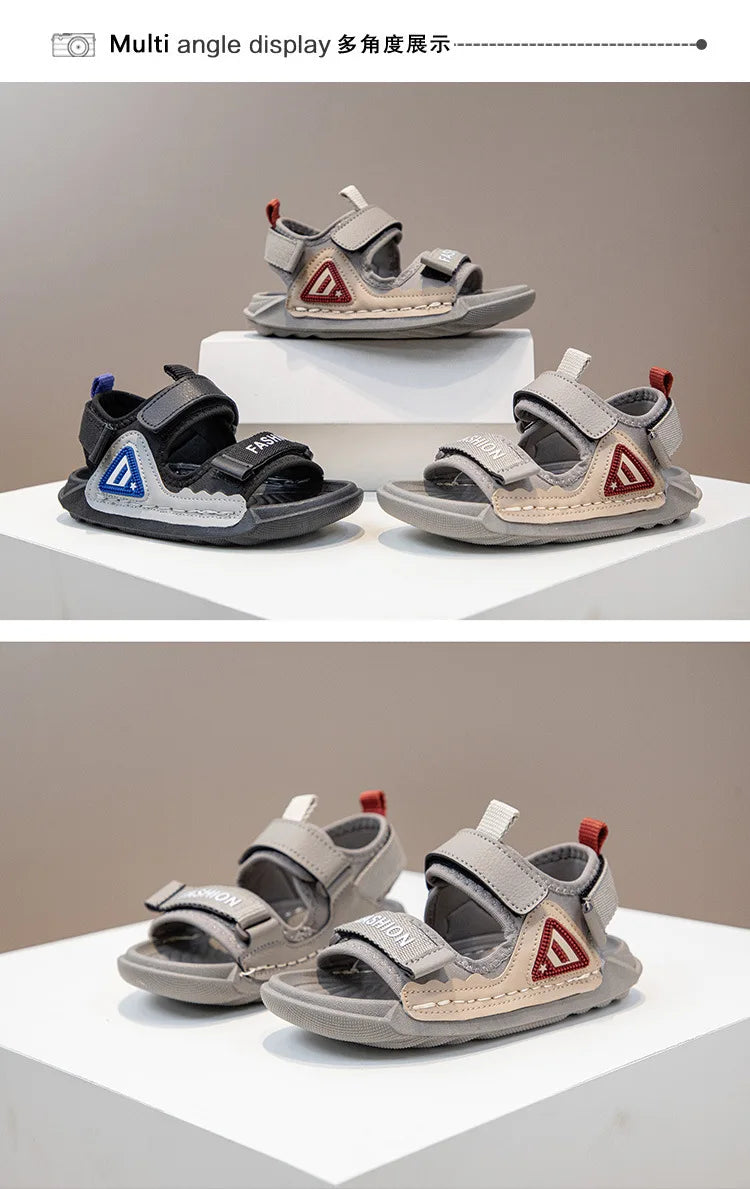 Summer New Fashion Trend Outdoor Beach Soft Sole Breathable Kids' Shoes Comfortable Cool Sneakers (Available)