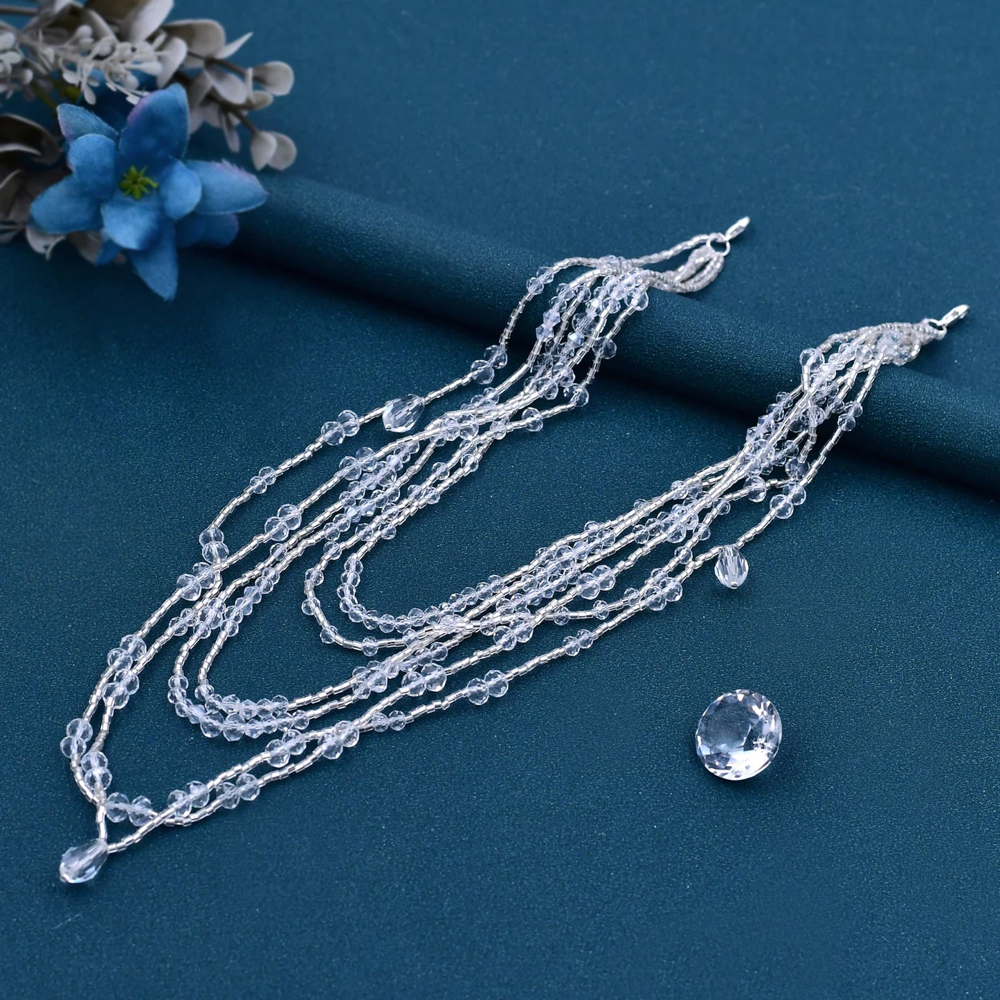 Jewelry Bride Wedding Accessories Crystal Tassel Pendant Necklace Women's Bolero Shawl Dress Shoulder Decoration SG04