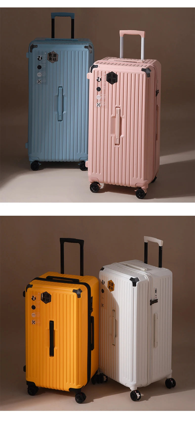Oversized capacity student pull rod suitcase 28 "brake universal wheel travel luggage men's and women's password 32 " travel box