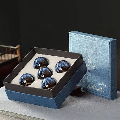 5PCS Ceramic Cups Set Coffee Ceramic Cup Pottery Cups Pottery Tea Cup Drinking Water Teacup With Gift Box Wholesale