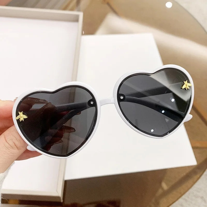 Children Sunglasses Heart-Shape Baby Gradient Sun Shade Cartoon Summer Girls Sunglasses Travel Beach Lovely Sunglasses