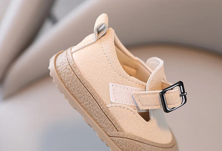Kids Casual Shoes Round Toe Soft Sole Toddler Shoes Spring Autumn New Non-slip Children Leather Shoe Vintage Baby Walking Shoes
