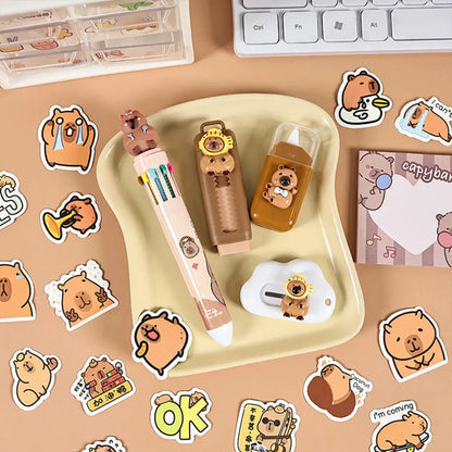 Cute Kapibala Stationery Set Birthday Present Children Student Back To School Gift Study  Supplies Kawaii Kids Prize Gift