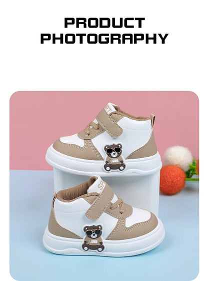 New Baby Girls Sneakers Board Shoes Cartoon Prints Soft Bottom Non-slip Children Casual Walking Shoes Boy Kids Children Shoes