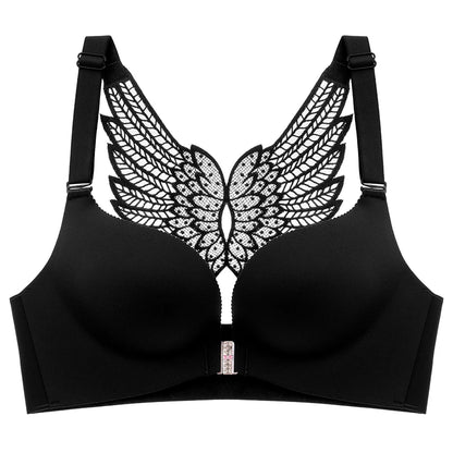 Women's Leopard Print Bra Front Buckle 45-150KG CDE Gathered Roundness Sexy Beautiful Back Push Up Lingerie Traceless Lifting