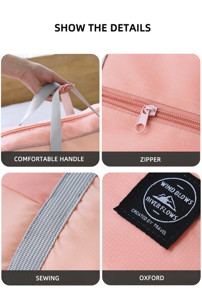Travel Handbag, Luggage Bag, Travel Storage Bag, Large Capacity Single Shoulder Airplane Bag, Women's Waterproof Folding Bag