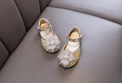Spring Autumn Kids Fashion Leather Shoes 2025 New Girls Causal Performance Shoes Shallow Princess Ballet Children's Flat Shoes