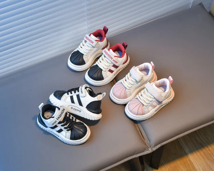 Children's Breathable Sports Shoes  Spring Autumn New Boys Girls Soft Soled Anti -Slip Leather Shoes Baby Kids Running Shoe