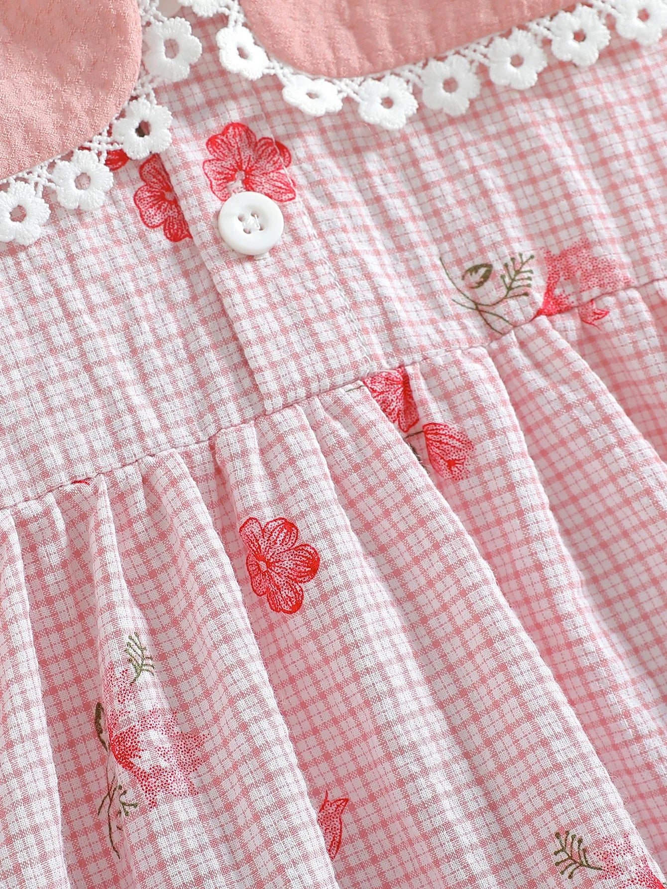 Dresses For Girl Summer Sleeveess Square Collar Print Floral children's Dress Fashion Streetwear Costume