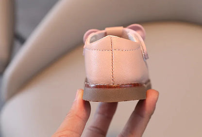 2025 Kids Shoes Baby Girl Walking Shoes with Breathable and Non Slip Mesh Bow Princess Shoes with Non Slip Soft Soles