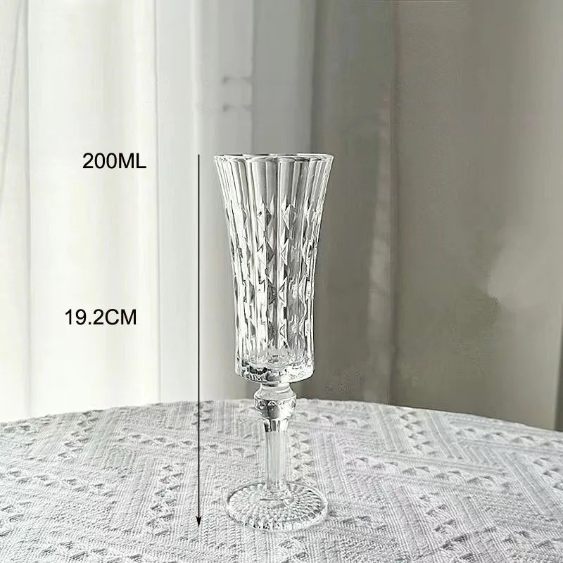 Superior Quality Crystal Glass Goblet Champagne Glass Water Cup Handmade Flawless Wine Glass Sweet Fruit Wine Cup Cocktail Glass