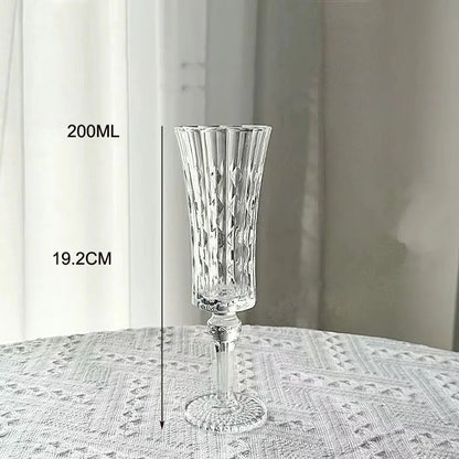 Superior Quality Crystal Glass Goblet Champagne Glass Water Cup Handmade Flawless Wine Glass Sweet Fruit Wine Cup Cocktail Glass