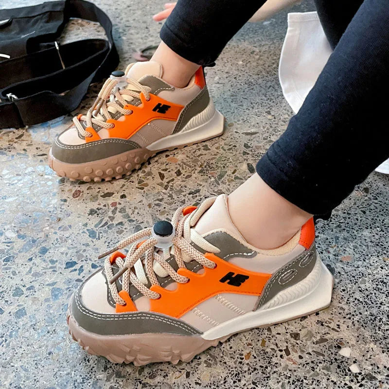 Children Sport Shoes Winter Autumn Baby Cotton Shoes Girls Fashion Color Matching Clunky Sneakers Boys Warm Soft Running Shoes
