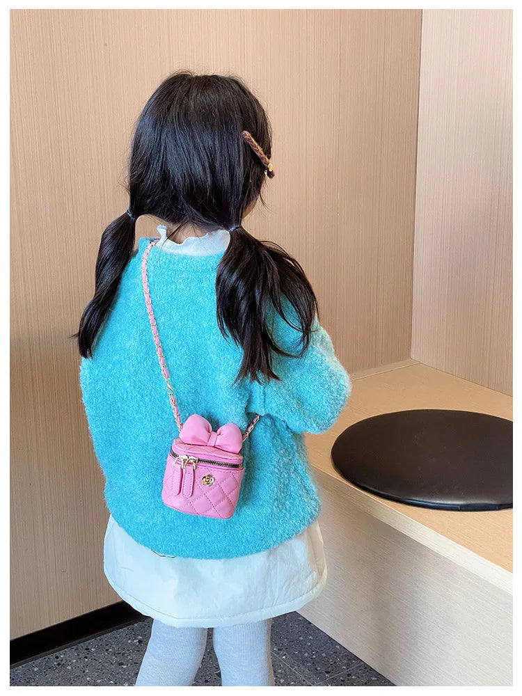 Children Bag New Girl Crossbody Bags Fashion Chain Bags Bow Shoulder Bags Versatile Girl Bag Sweet Princess Bag mochila infantil