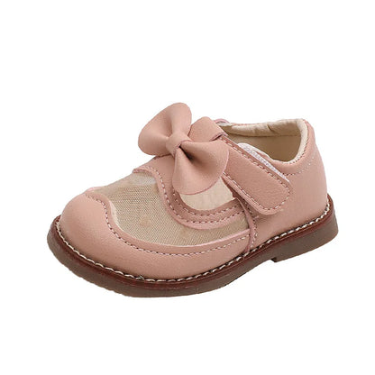 2025 Kids Shoes Baby Girl Walking Shoes with Breathable and Non Slip Mesh Bow Princess Shoes with Non Slip Soft Soles