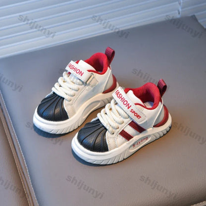 Children's Breathable Sports Shoes  Spring Autumn New Boys Girls Soft Soled Anti -Slip Leather Shoes Baby Kids Running Shoe