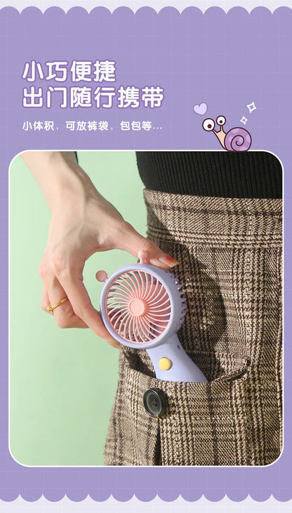 Portable Handheld Fans USB Charging Cartoon Desktop Mini Fan Fisherman Student Summer Outdoor Climbing Fishing Tools Fans