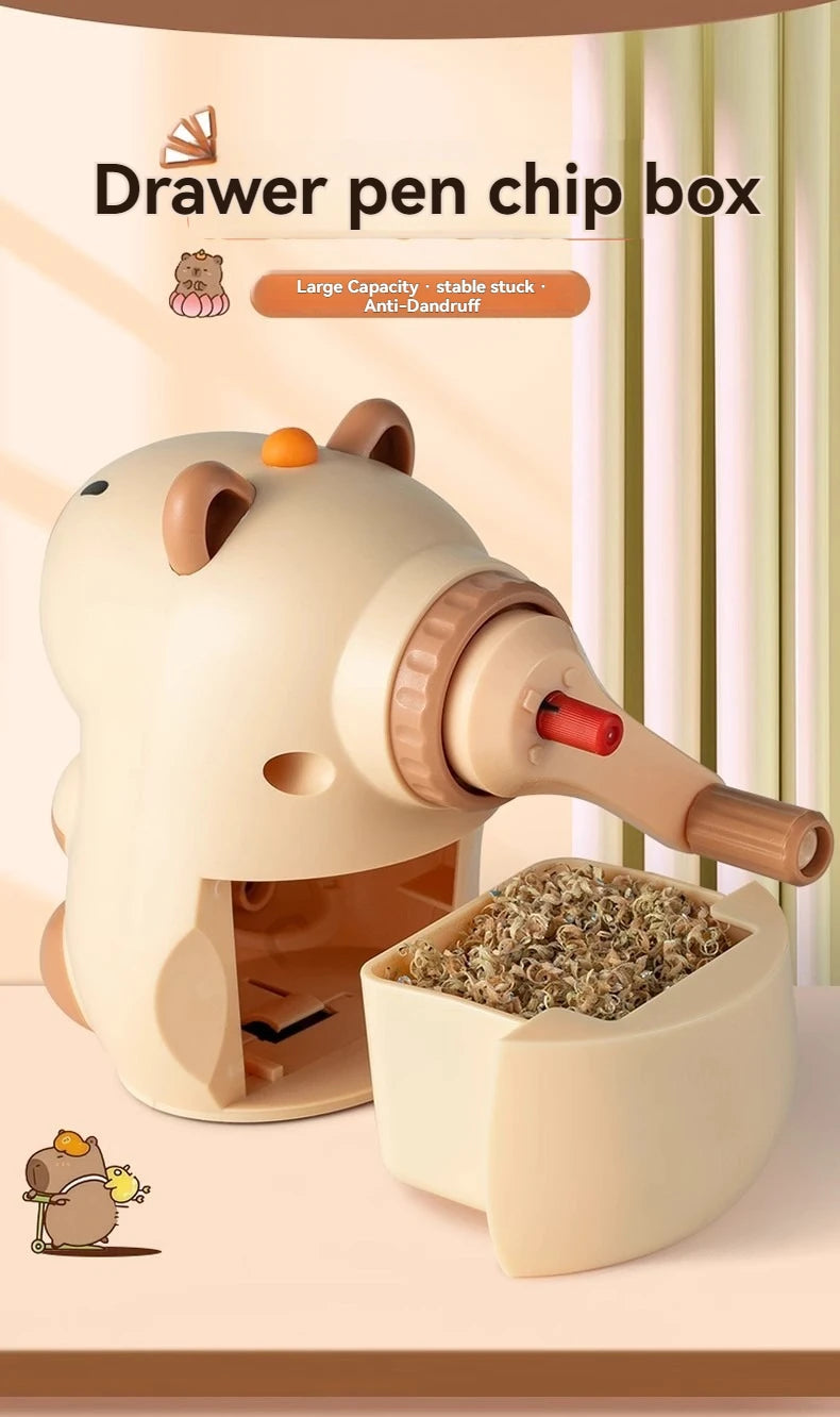 Elementary School Student Pencil Sharpener and Cranked Pencil Sharpener Rolling Pencil Sharpener Automatic Lead Feeding Durable