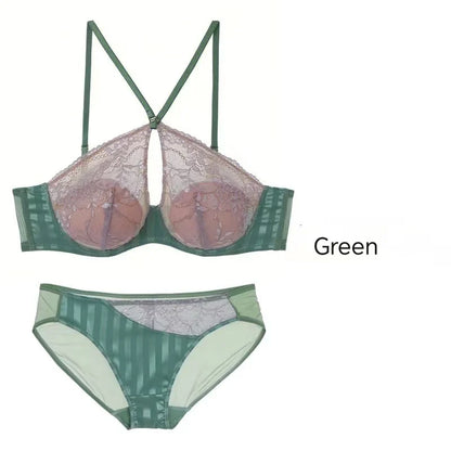 New Sexy Lingerie For Women Thin Large Chest To Show Small Chest Spicy Girl Bra Set Push Up Anti-sagging Bra