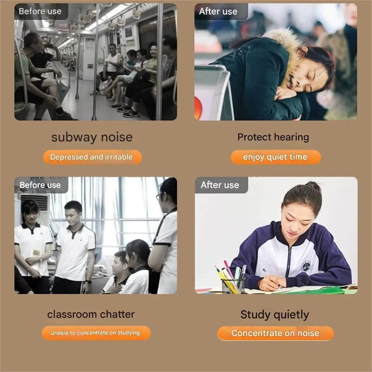 Noise-isolating earmuffs for men and women sleeping and noise reduction in autumn and winter outdoor sports cycling plus velvet