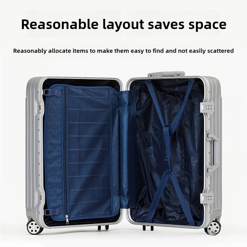 Magnesium Aluminum Alloy Luggage Set, 20" Carry-On & 28" Travel Suitcase with TSA Lock, Lightweight Durable