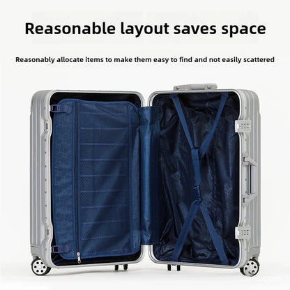 Magnesium Aluminum Alloy Luggage Set, 20" Carry-On & 28" Travel Suitcase with TSA Lock, Lightweight Durable